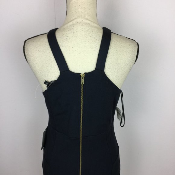 NWT Felicity and Coco Sheath Dress Sz L Womans Navy Knit Halter Neck Sleeveless - Picture 6 of 12